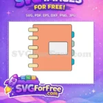 Free Peach Cover Free Turquoise Tabs School Free SVG - Instant Download