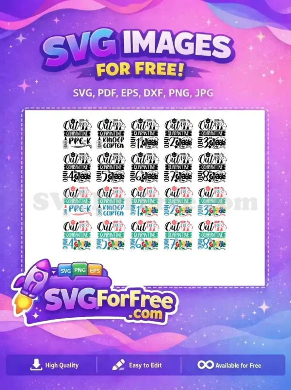 Free Quarantine School Free Grades Colorful Free SVG