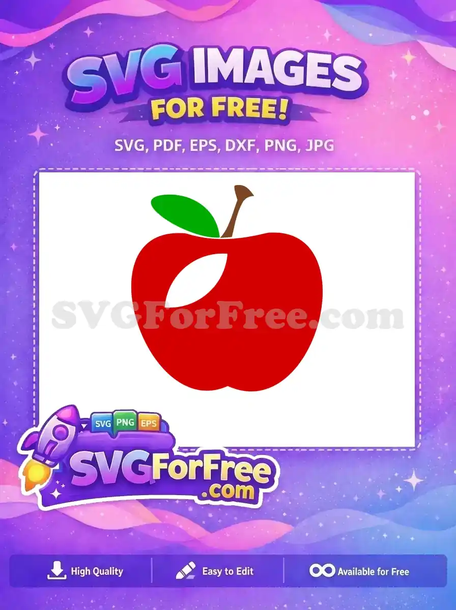 Free Red Apple Free Green Leaf School Quotes Free SVG