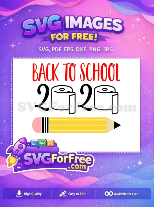 Free Red Back to School Free Toilet Paper 2020 Free SVG Free Red Back to School Free Toilet Paper 2020 Free SVG