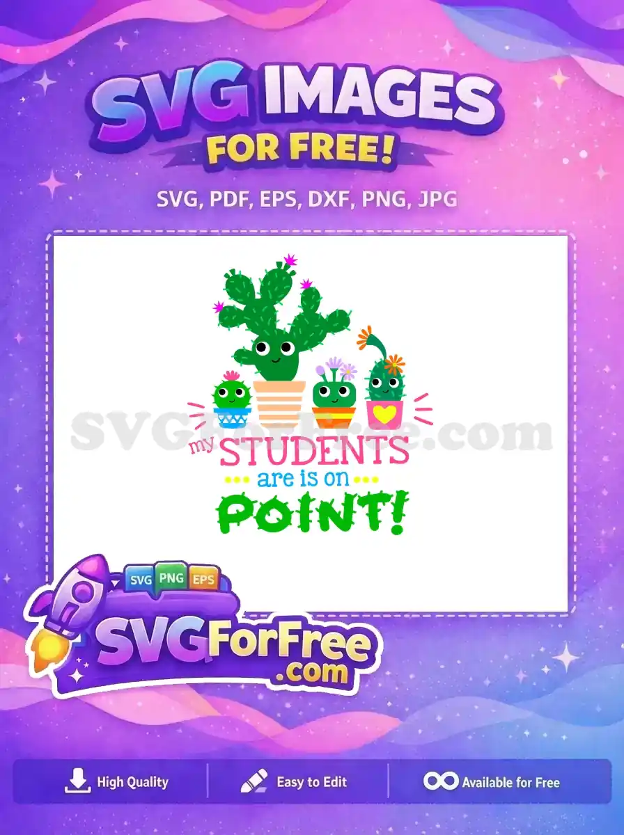 Free Potted Cacti Free School Quote Graphic Free SVG