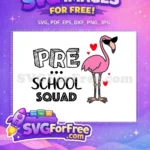 Free Pink Flamingo Free Sunglasses School Squad Free SVG - Instant Download