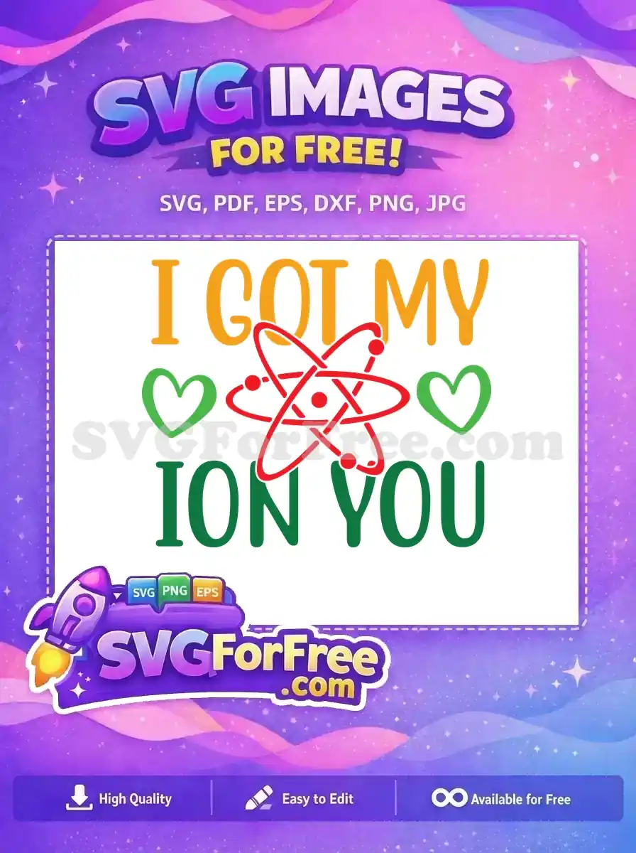 Free Chemistry Atom Free Green Heart School Free SVG