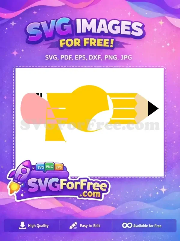 Free Yellow Pencil Free Eraser School Quotes Free SVG 2