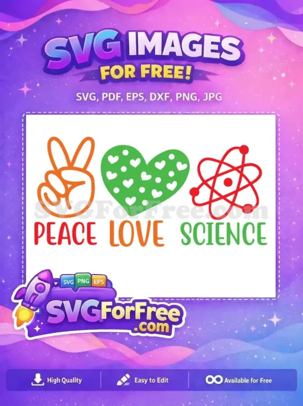 Free Orange Peace Sign Free Green Heart School Free SVG