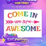 Free Colorful Arrow Free Awesome School Quotes Free SVG - Instant Download