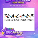 Free Teacher Red Blue Dots Free Friends TV Free SVG - Instant Download