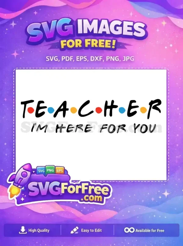 Free Teacher Red Blue Dots Free Friends TV Free SVG Free Teacher Red Blue Dots Free Friends TV Free SVG