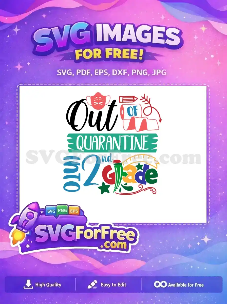 Free Masked Pencil Free Quarantine Into 2nd Grade Free SVG