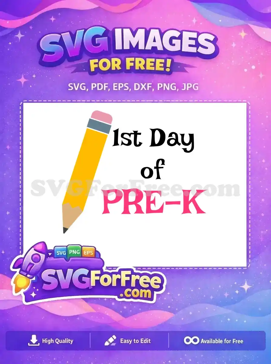 Free Yellow Pencil Free Pink Text School Free SVG