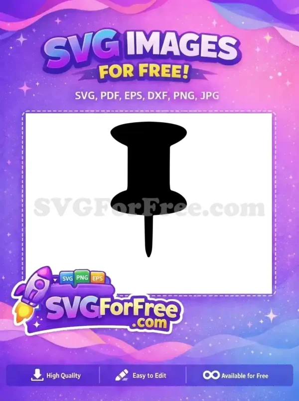 Free Black Pushpin Free Noticeboard School Free SVG