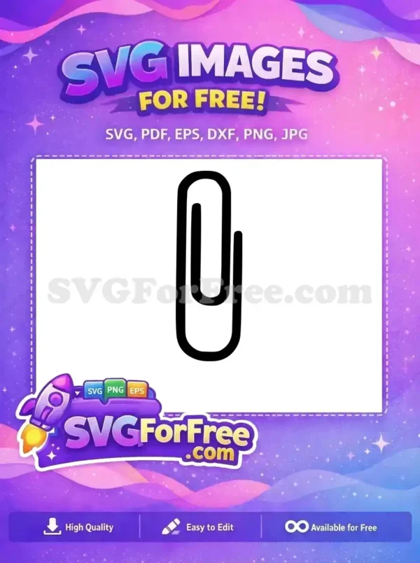 Free Black Paperclip Free School Quotes Design Free SVG
