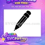Free Black Pencil Free School Quotes Education Free SVG - Instant Download