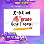 Free Fourth Grade Free School Quotes Design Free SVG - Instant Download