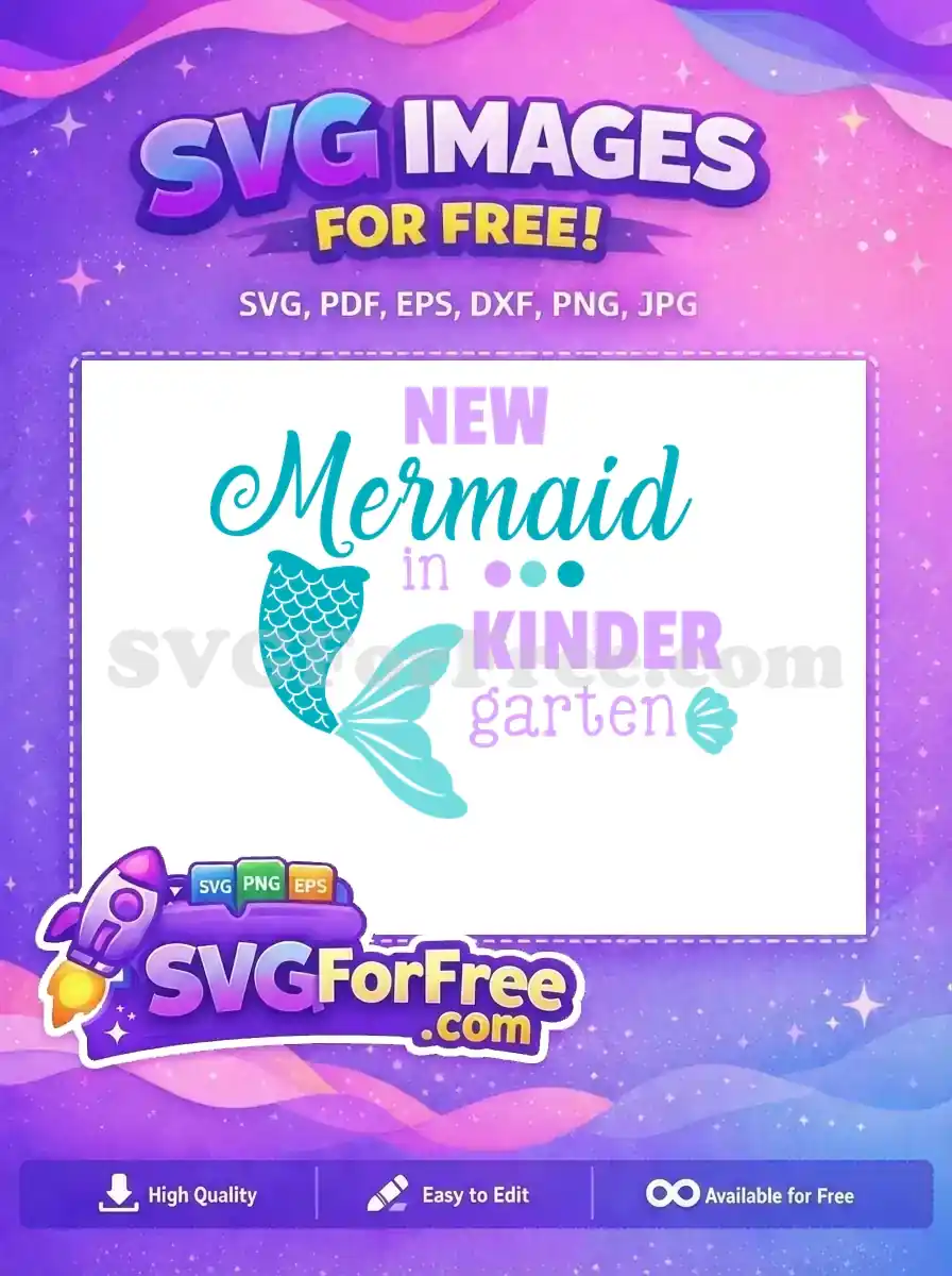 Free Teal Mermaid Free Kindergarten Design School Quotes Free SVG
