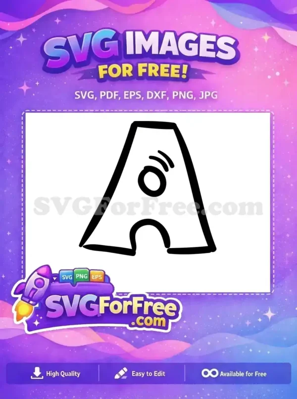 Free Black Letter Free A School Free SVG