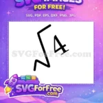 Free Square Root Free of Four School Free SVG - Instant Download