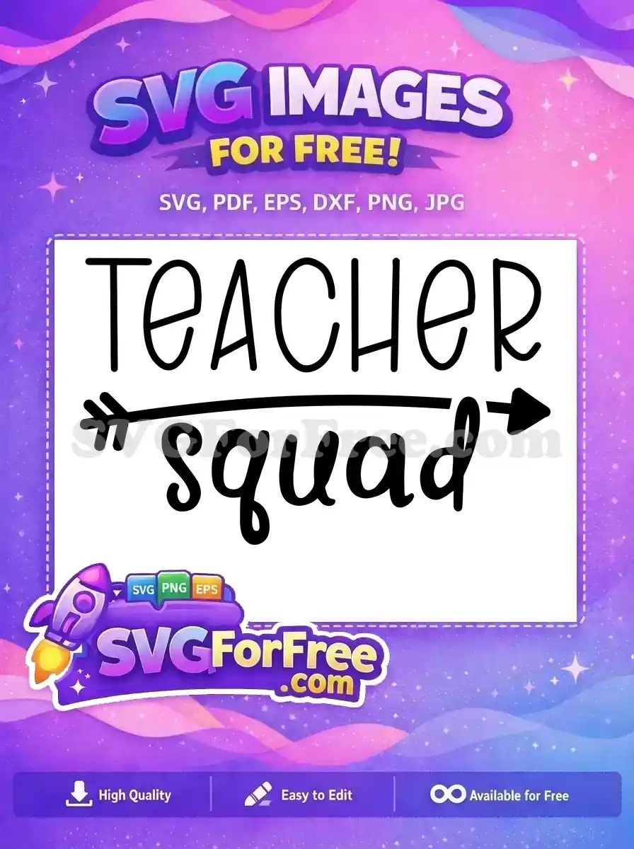 Free Teacher Squad Arrow Free School Quotes Free SVG 2