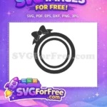 Free Bow Circle Free Monogram School Quotes Free SVG - Instant Download