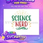Free Green Science Free Red Nerd School Free SVG - Instant Download