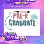 Free Pink Crayon Free Blue Cap Pre-K Graduate Free SVG - Instant Download