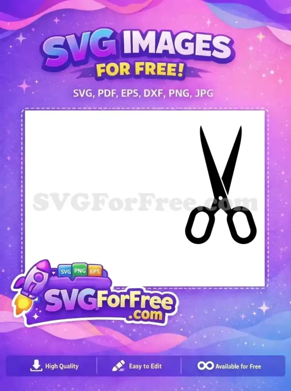 Free Number One Free Scissors Silhouette Character Free SVG