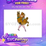 Free Scared Daphne Free Holding Brown Scooby Scooby-Doo Free SVG - Instant Download