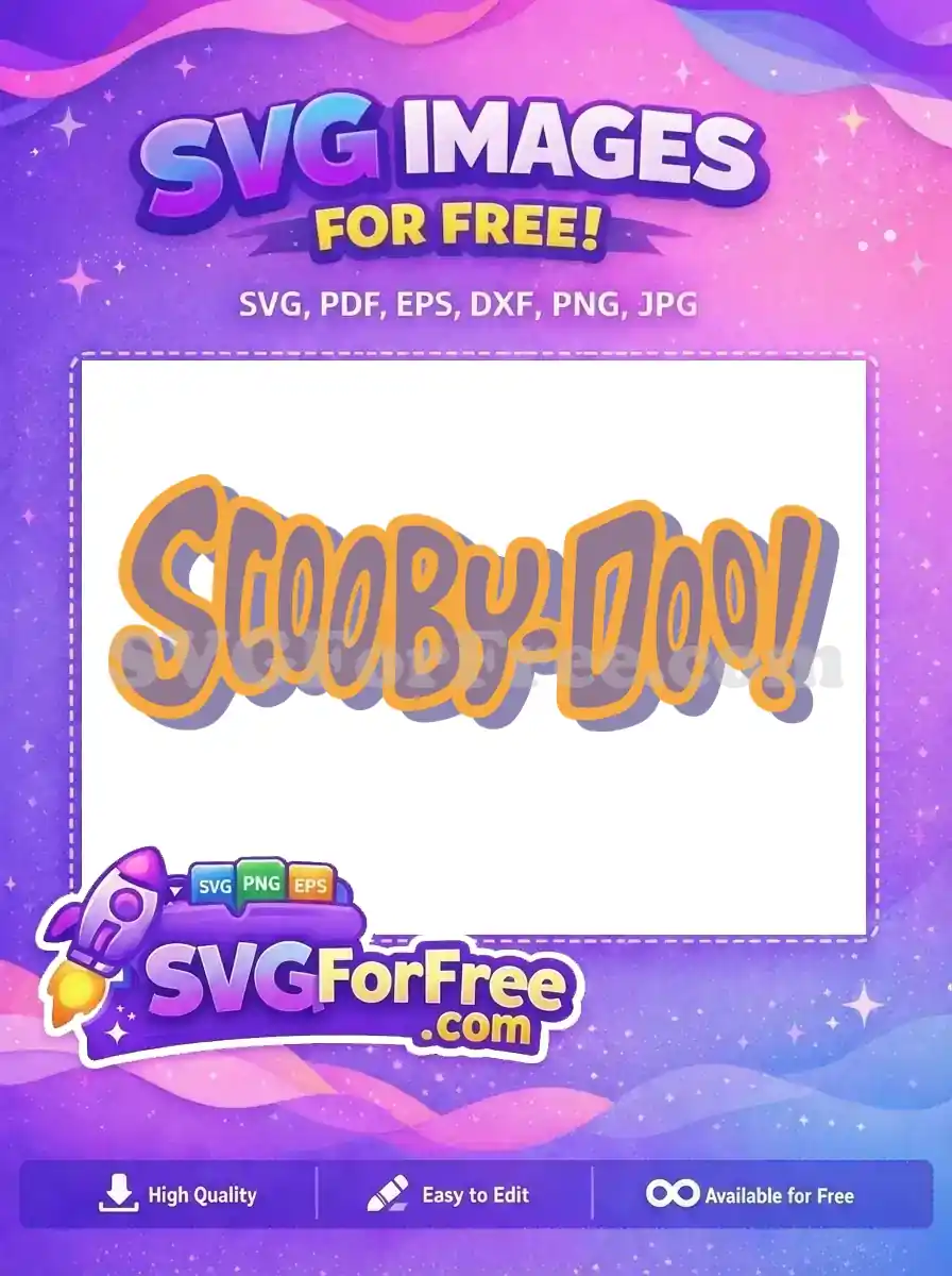 Free Purple Letters Free Orange Outline Scooby Doo Free SVG