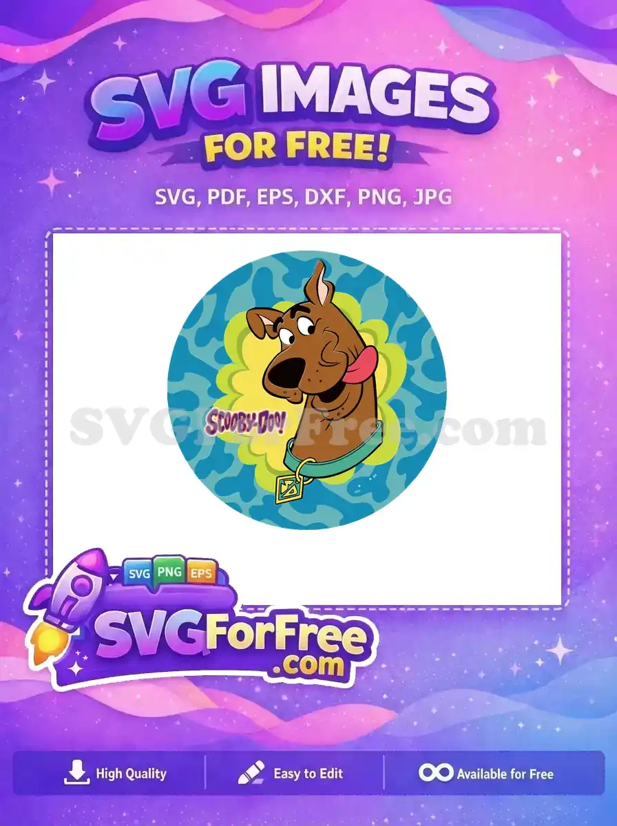 Free Tongue Out Free Dog Tag Scooby Doo Free SVG