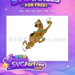 Free Scared Running Pose Free Teal Collar Scooby Doo Free SVG - Instant Download