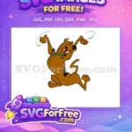 Free Laughing Expression Free Turquoise Collar Scooby-Doo Free SVG - Instant Download