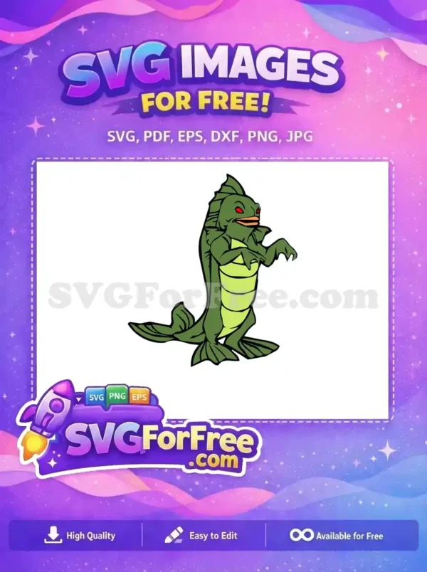 Free Red Eyes Free Green Fish Creature Scooby Doo Free SVG