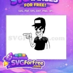 Free Pointing Shaggy Free Black Cap Scooby Doo Free SVG - Instant Download