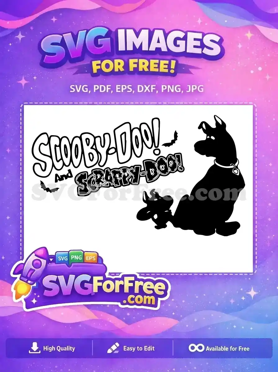 Free Scooby and Scrappy Doo Free Bat Details Movie Free SVG
