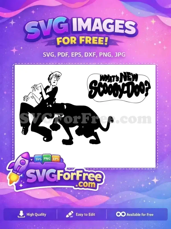 Free Scared Shaggy Free Scooby Doo Silhouette What's New Scooby-Doo Free SVG
