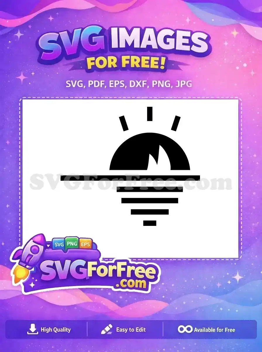 Free Sunset Horizon Free Ocean View Sea Free SVG