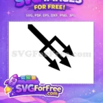 Free Trident Silhouette Free Sharp Sea Trident Poseidon Free SVG - Instant Download