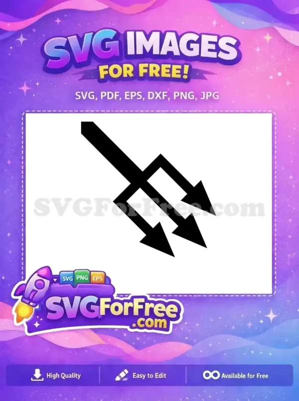 Free Trident Silhouette Free Sharp Sea Trident Poseidon Free SVG