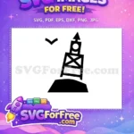 Free Sea Beacon Free Bird Silhouette Sea Free SVG - Instant Download