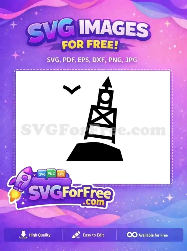 Free Sea Beacon Free Bird Silhouette Sea Free SVG
