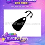 Free Fishing Lure Black Free Sea Silhouette Simple Free SVG - Instant Download