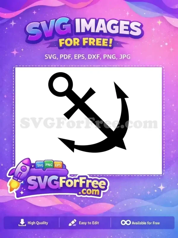 Free Black Bold Anchor Free Sea Silhouette Quotes Free SVG