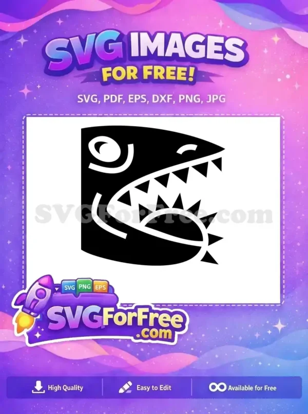 Free Sharp Teeth Free Silhouette Sea Monster Free SVG