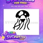 Free Black Jellyfish Tentacles Free Sea Silhouette Quotes Free SVG - Instant Download