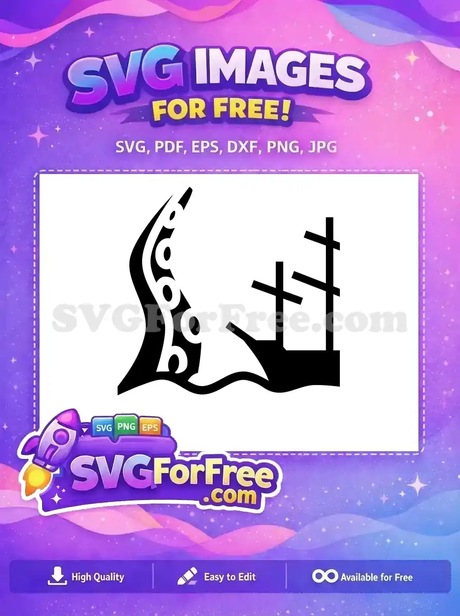 Free Kraken Tentacle Free Ship Silhouette Sea Free SVG
