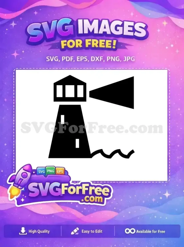 Free Black Beacon Free Sea Silhouette Quotes Free SVG