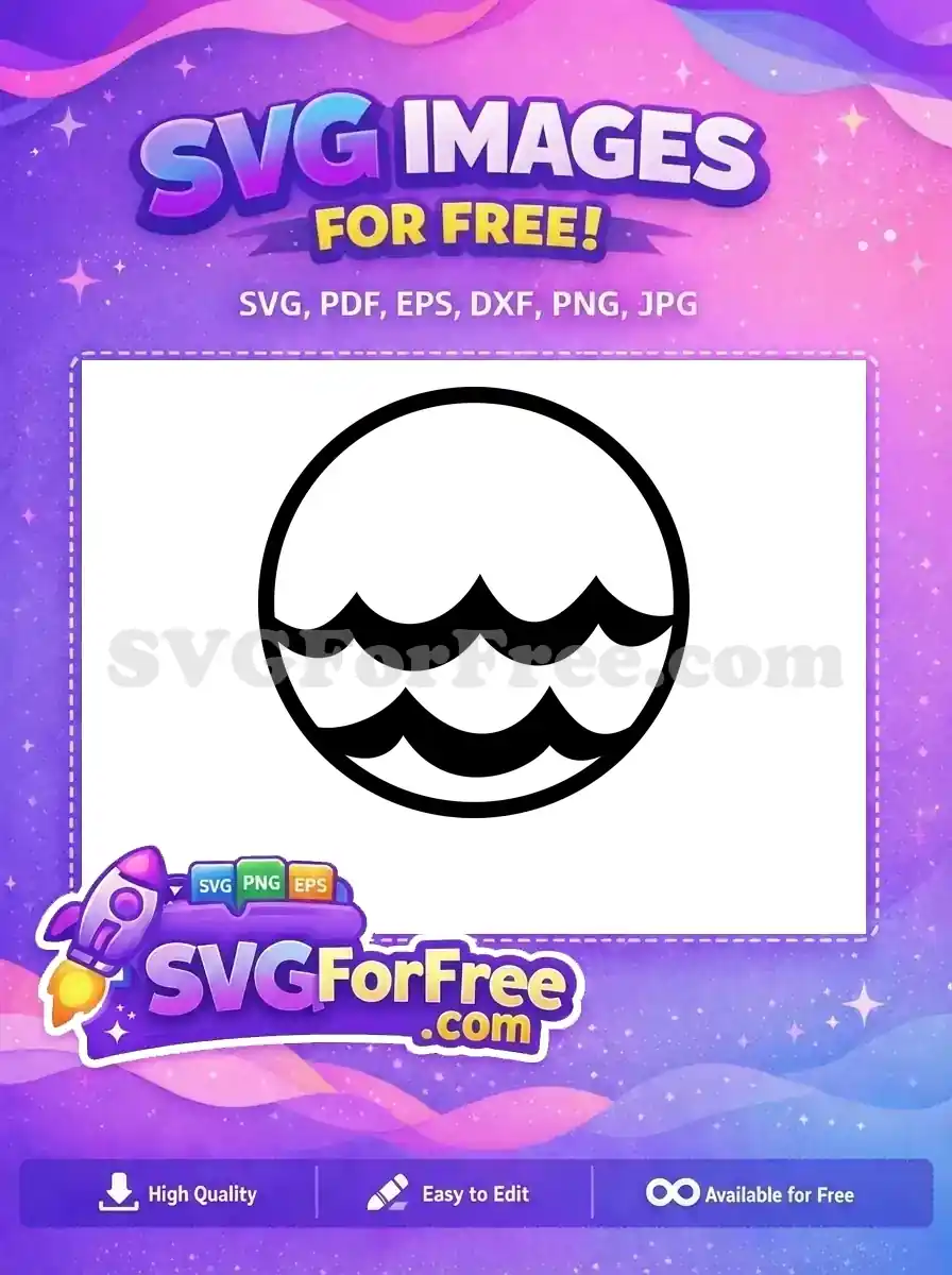 Free Ocean Circle Free Wave Sea Silhouette Quotes Free SVG