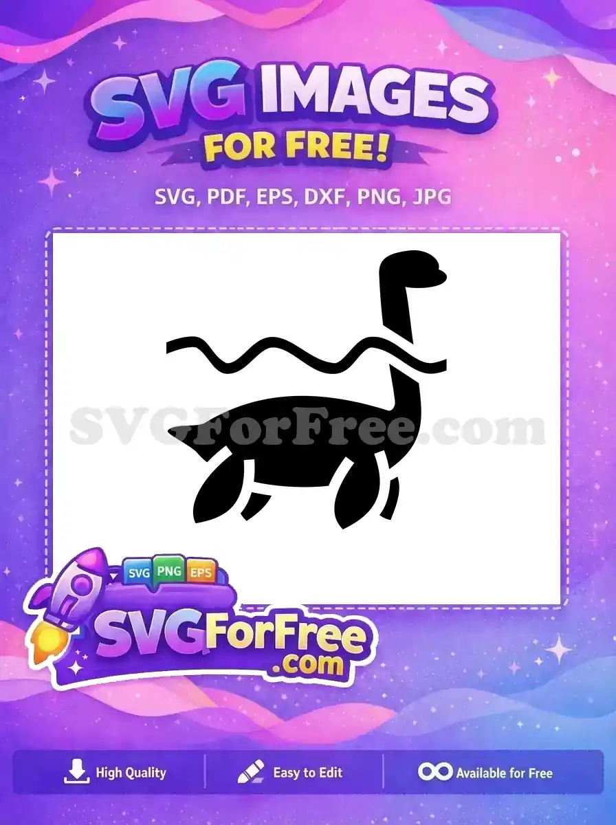 Free Black Sea Monster Free Loch Ness Silhouette Free SVG