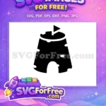 Free Black Sandcastle Free White Dots Sea Free SVG - Instant Download