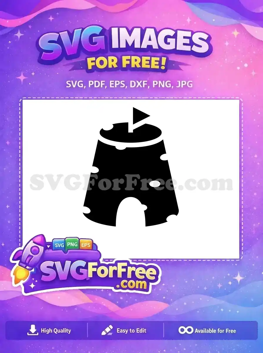 Free Black Sandcastle Free White Dots Sea Free SVG